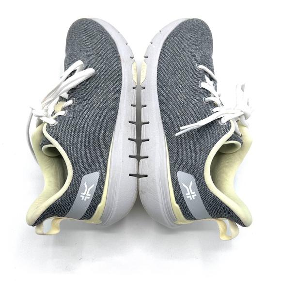 KURU Flex Via Athletic Sneaker Size 9 Wide Dove Gray / Pale Lime (80583) Size 40 - Picture 12 of 15